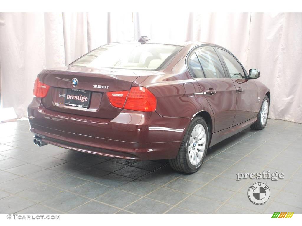 2009 3 Series 328xi Sedan - Barbara Red Metallic / Beige photo #2
