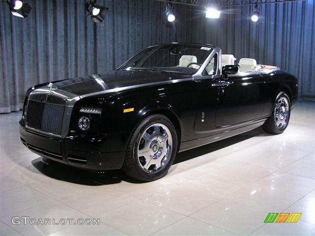 2008 Phantom Drophead Coupe  - Diamond Black / Light Creme photo #1