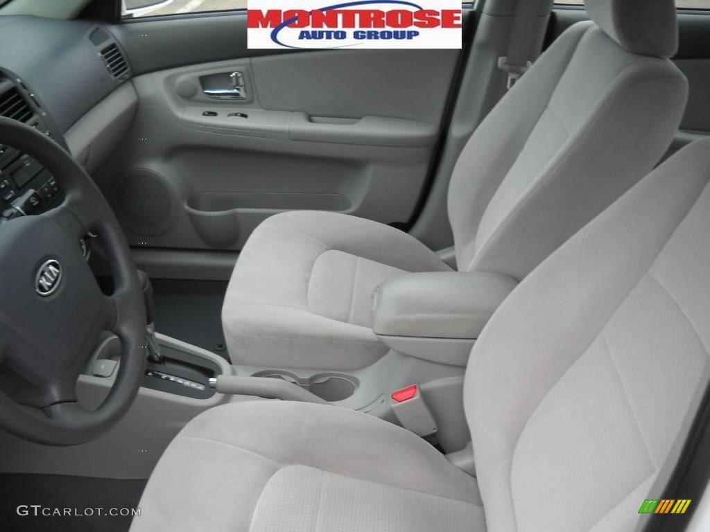 2008 Spectra EX Sedan - White / Gray photo #10