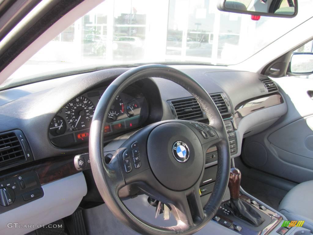 2002 3 Series 325i Sedan - Steel Grey Metallic / Grey photo #10