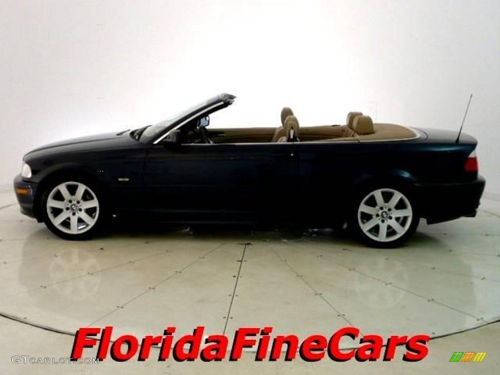 2002 3 Series 325i Convertible - Black Sapphire Metallic / Beige photo #3