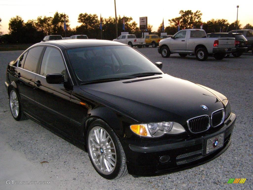 2002 3 Series 330i Sedan - Jet Black / Black photo #7