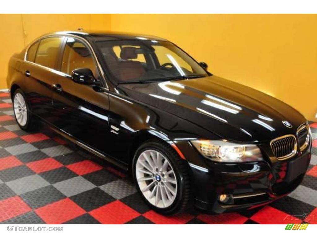 2009 3 Series 335xi Sedan - Jet Black / Chestnut Brown Dakota Leather photo #1