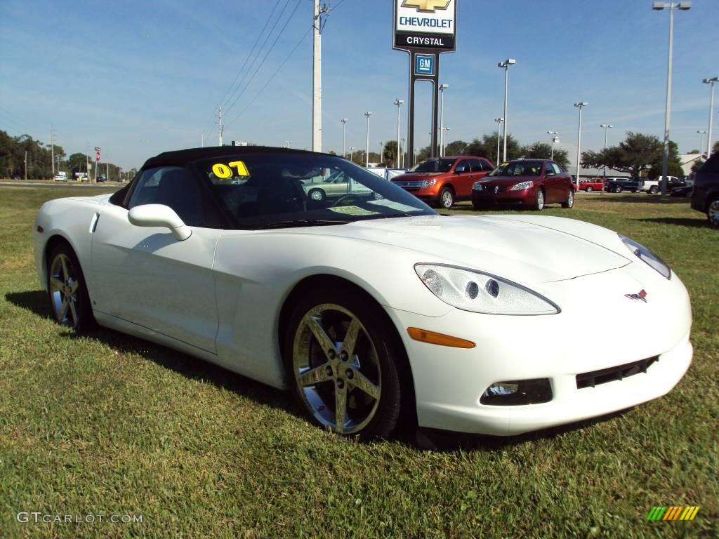 2007 Corvette Convertible - Arctic White / Ebony photo #9