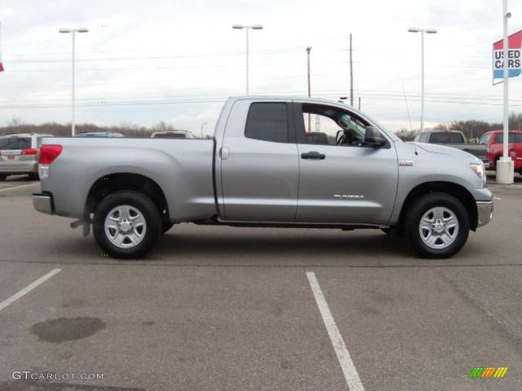 2010 Tundra Double Cab 4x4 - Silver Sky Metallic / Black photo #6