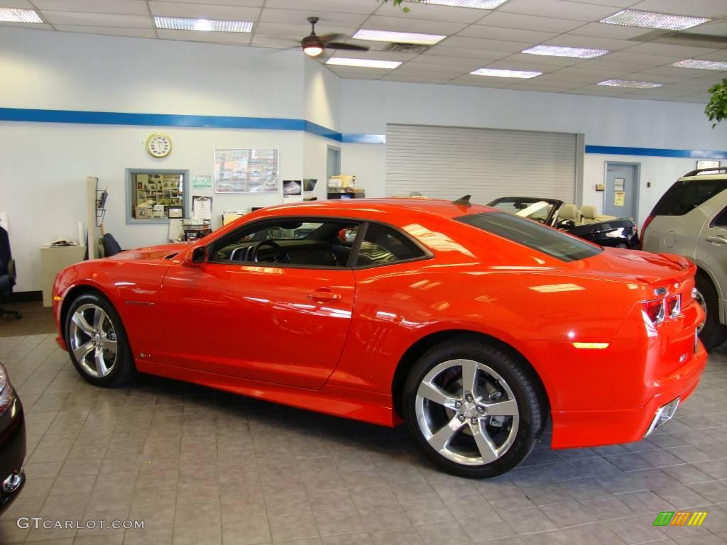 2010 Camaro LT/RS Coupe - Inferno Orange Metallic / Black photo #8