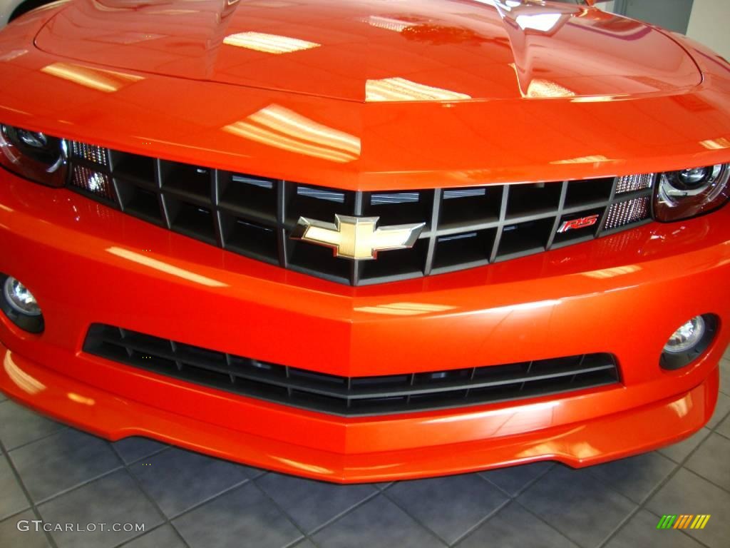 2010 Camaro LT/RS Coupe - Inferno Orange Metallic / Black photo #22