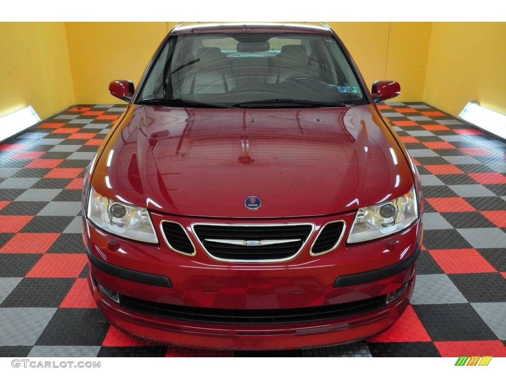 2007 9-3 Aero Sport Sedan - Chili Red Metallic / Parchment/Black photo #2