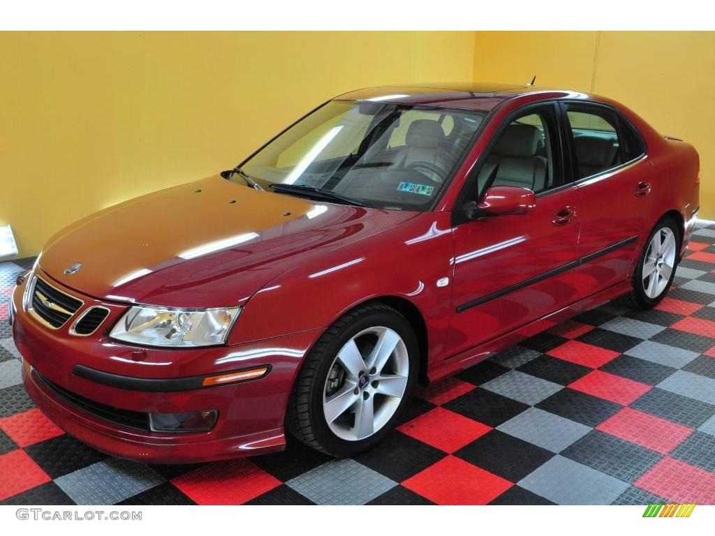 2007 9-3 Aero Sport Sedan - Chili Red Metallic / Parchment/Black photo #3