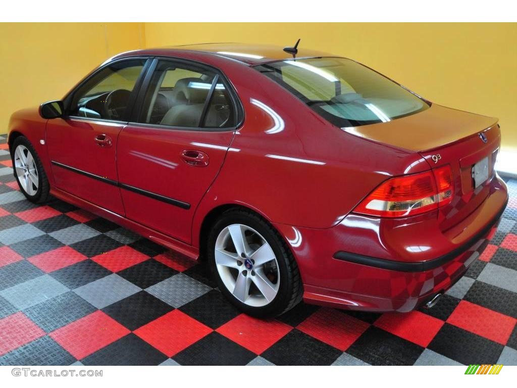 2007 9-3 Aero Sport Sedan - Chili Red Metallic / Parchment/Black photo #4