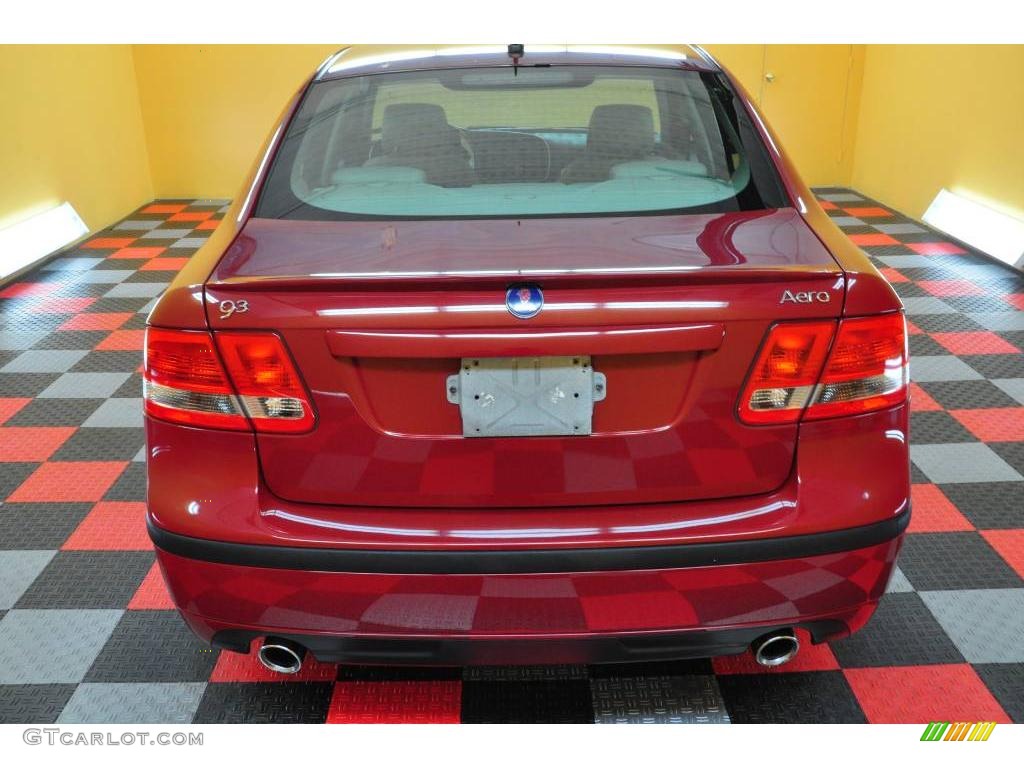 2007 9-3 Aero Sport Sedan - Chili Red Metallic / Parchment/Black photo #5