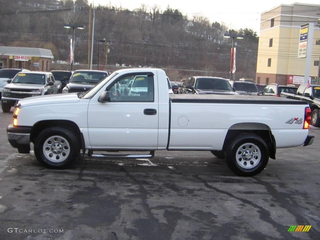 2006 Silverado 1500 Work Truck Regular Cab 4x4 - Summit White / Dark Charcoal photo #3