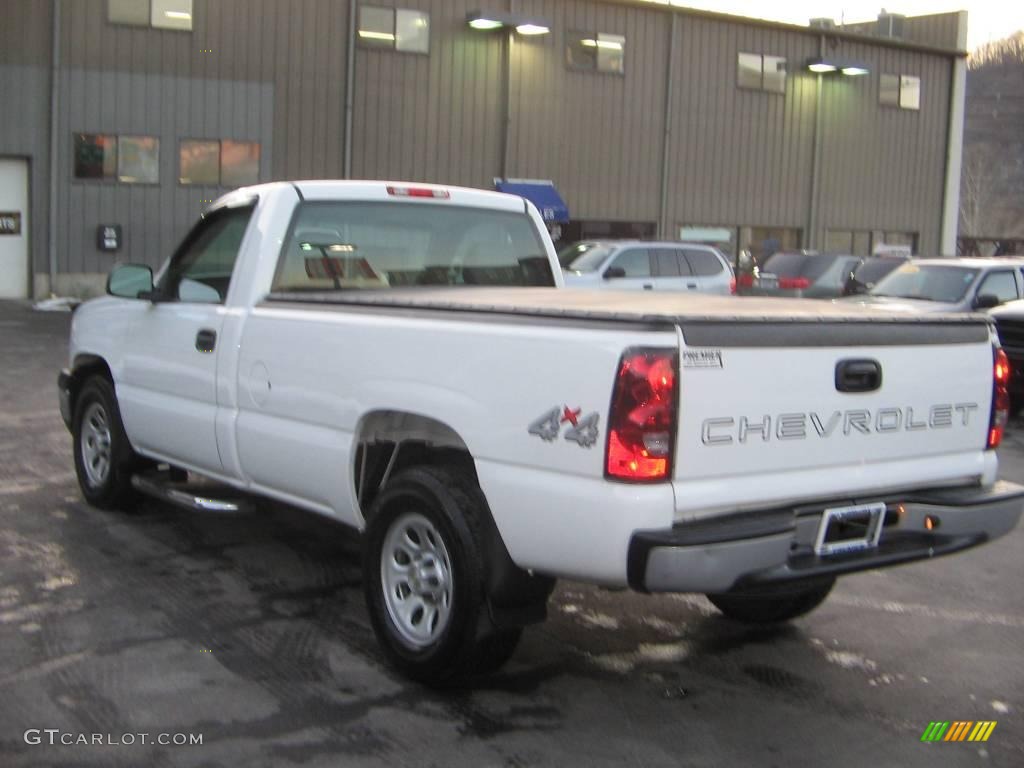 2006 Silverado 1500 Work Truck Regular Cab 4x4 - Summit White / Dark Charcoal photo #4