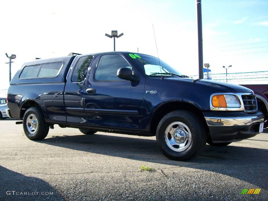 2004 F150 XLT Heritage SuperCab - True Blue Metallic / Heritage Graphite Grey photo #7