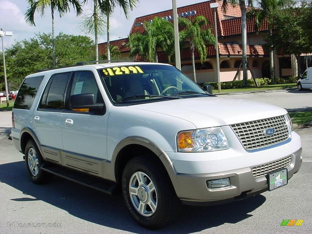 2003 Expedition Eddie Bauer - Oxford White / Medium Parchment photo #1