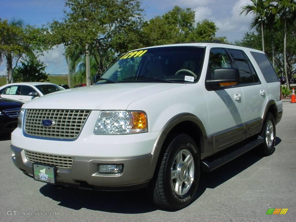 2003 Expedition Eddie Bauer - Oxford White / Medium Parchment photo #8