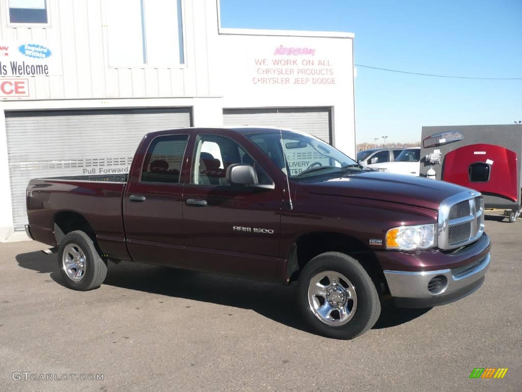 2005 Ram 1500 SLT Quad Cab 4x4 - Deep Molten Red Pearl / Dark Slate Gray photo #3