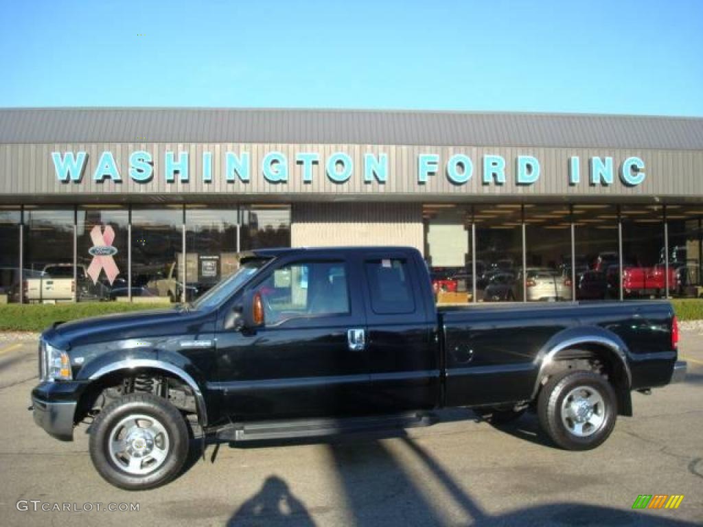 2006 F250 Super Duty Lariat SuperCab 4x4 - Black / Medium Flint photo #1