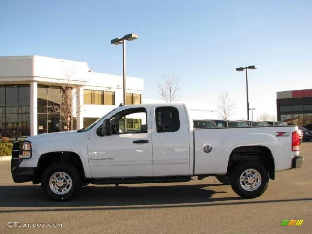 2008 Sierra 2500HD SLE Extended Cab 4x4 - Summit White / Ebony photo #1