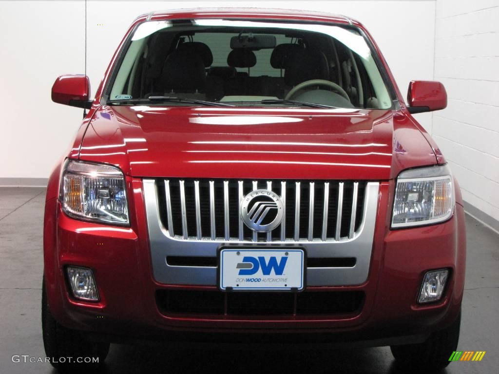 2008 Mariner V6 Premier 4WD - Vivid Red Metallic / Greystone/Stone photo #8