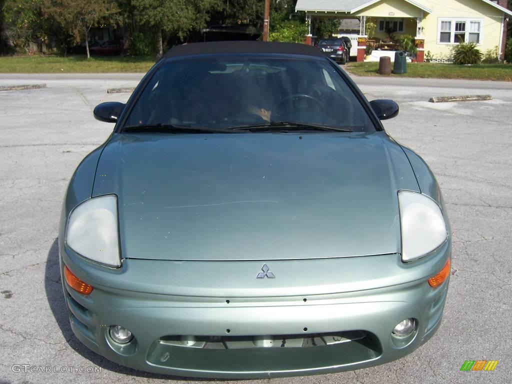 2003 Eclipse Spyder GT - Alloy Green Pearl / Midnight photo #2