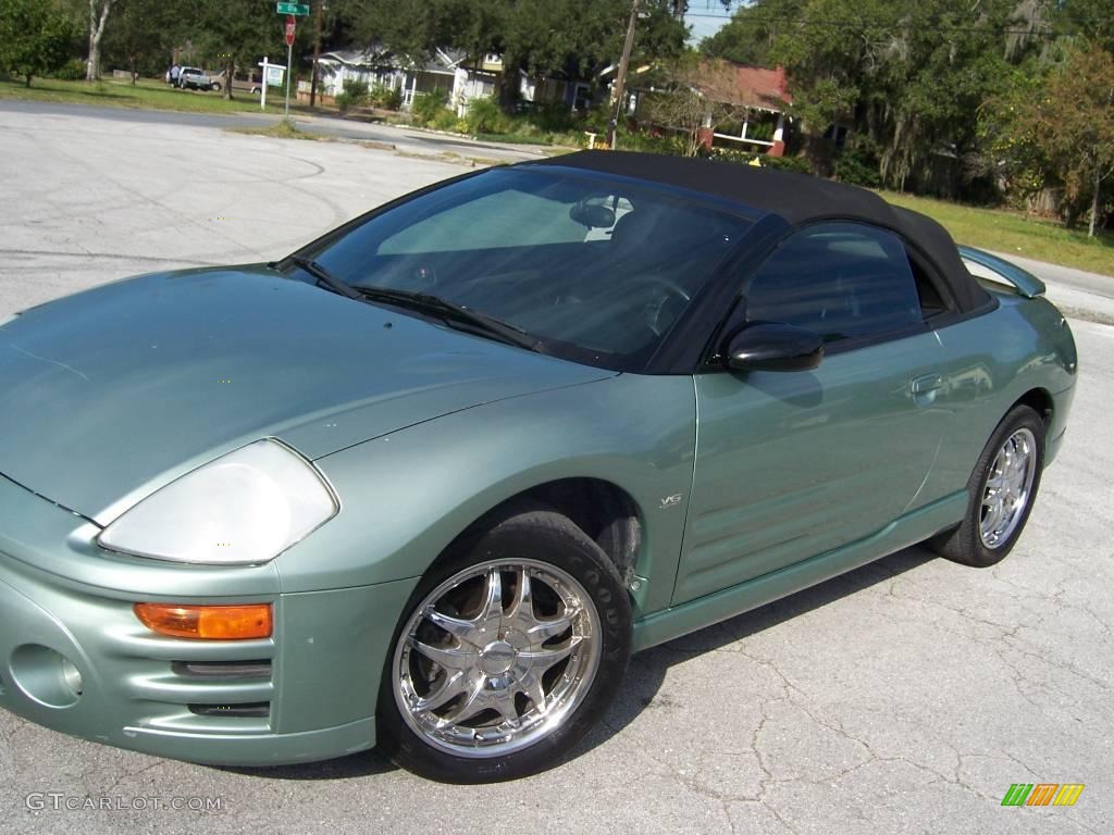 2003 Eclipse Spyder GT - Alloy Green Pearl / Midnight photo #4