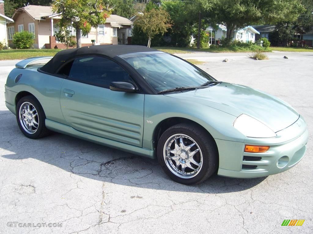 2003 Eclipse Spyder GT - Alloy Green Pearl / Midnight photo #5