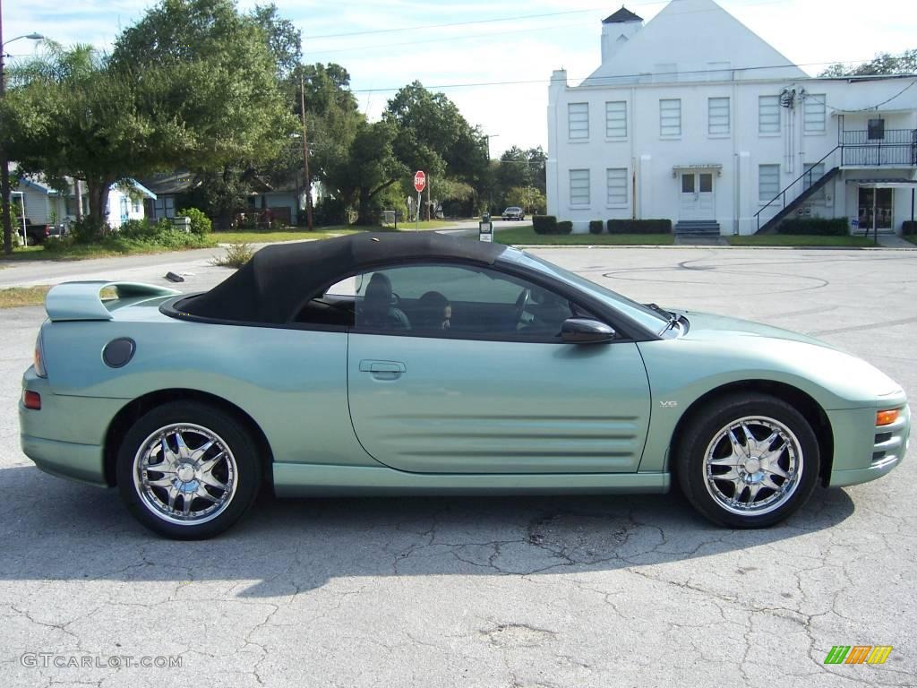 2003 Eclipse Spyder GT - Alloy Green Pearl / Midnight photo #8