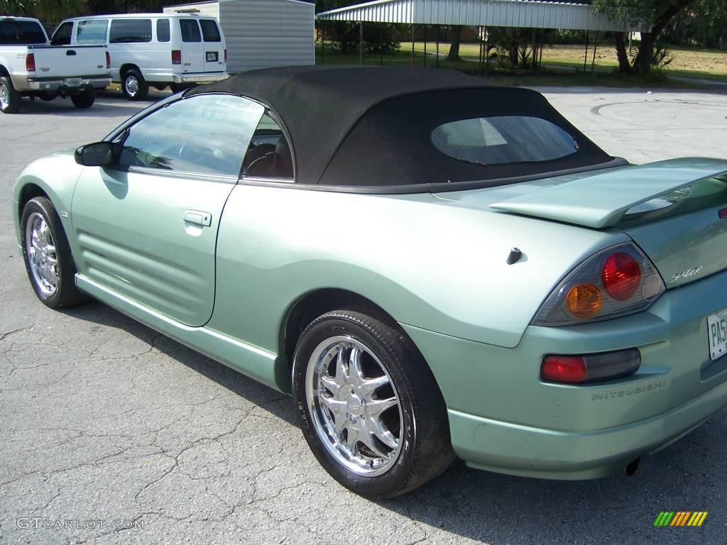 2003 Eclipse Spyder GT - Alloy Green Pearl / Midnight photo #9