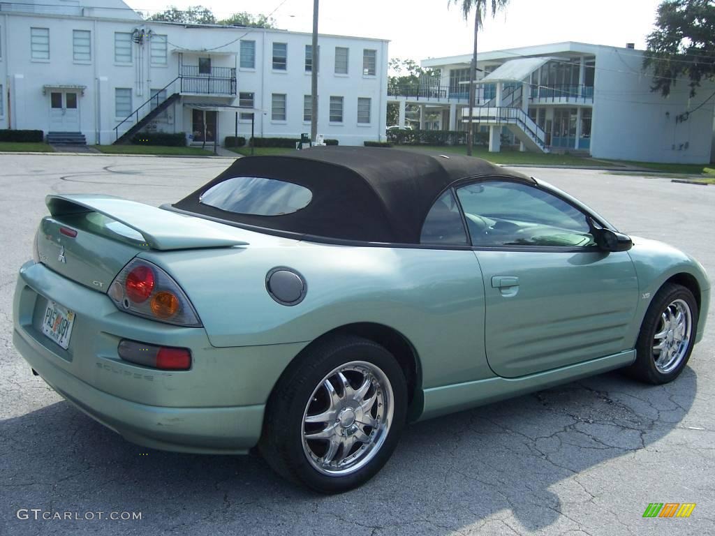 2003 Eclipse Spyder GT - Alloy Green Pearl / Midnight photo #12