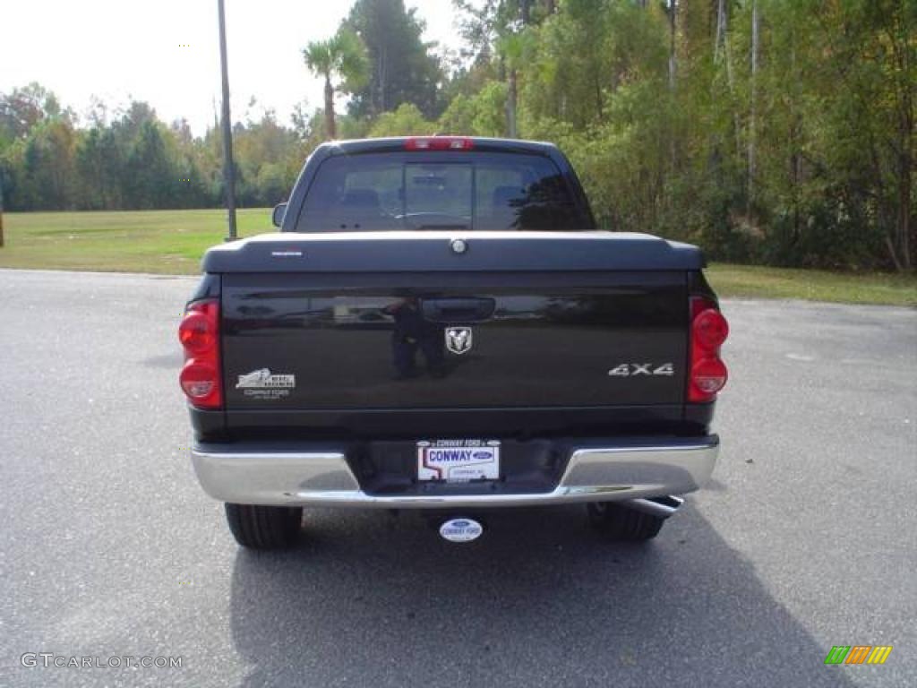 2008 Ram 1500 Big Horn Edition Quad Cab 4x4 - Brilliant Black Crystal Pearl / Medium Slate Gray photo #6