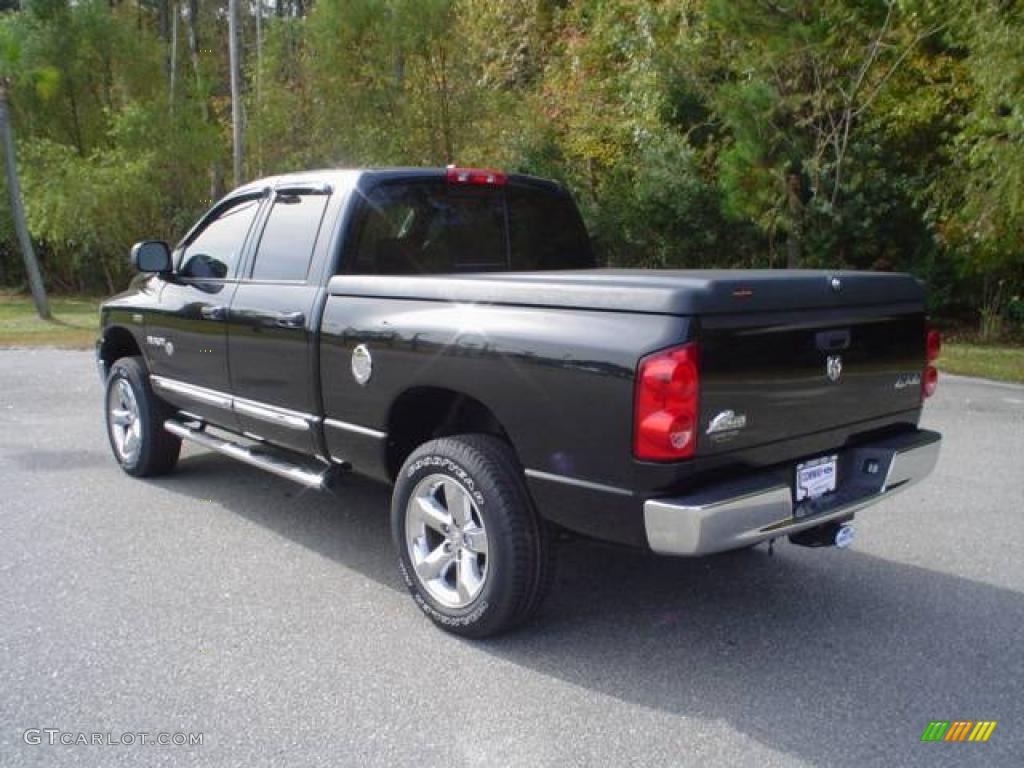 2008 Ram 1500 Big Horn Edition Quad Cab 4x4 - Brilliant Black Crystal Pearl / Medium Slate Gray photo #7