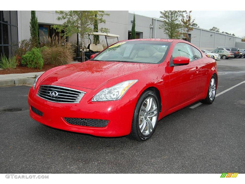 2008 G 37 Coupe - Vibrant Red / Wheat photo #11