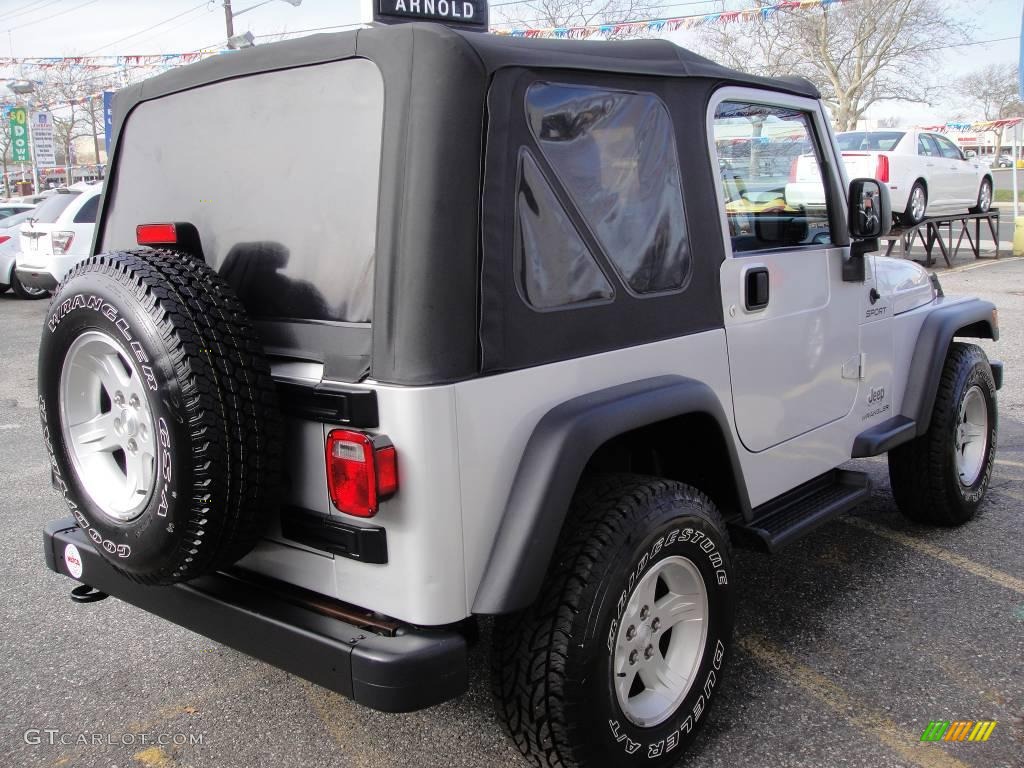 2004 Wrangler Sport 4x4 - Bright Silver Metallic / Dark Slate Gray photo #6