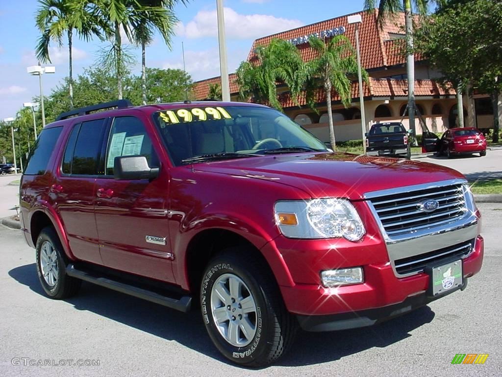 2008 Explorer XLT - Redfire Metallic / Camel photo #1