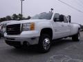 2010 Summit White GMC Sierra 3500HD SLT Crew Cab 4x4 Dually  photo #4