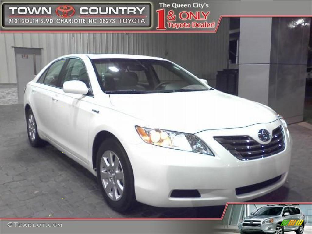 2008 Camry Hybrid - Super White / Ash photo #1
