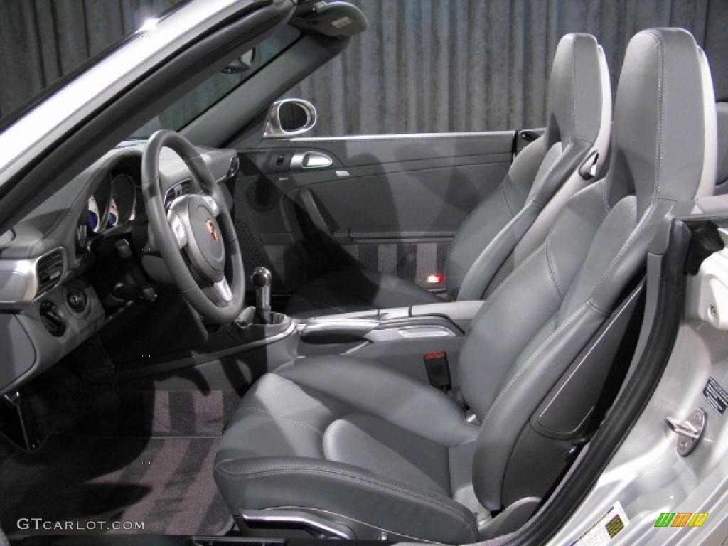 2008 911 Turbo Cabriolet - Arctic Silver Metallic / Stone Grey photo #6