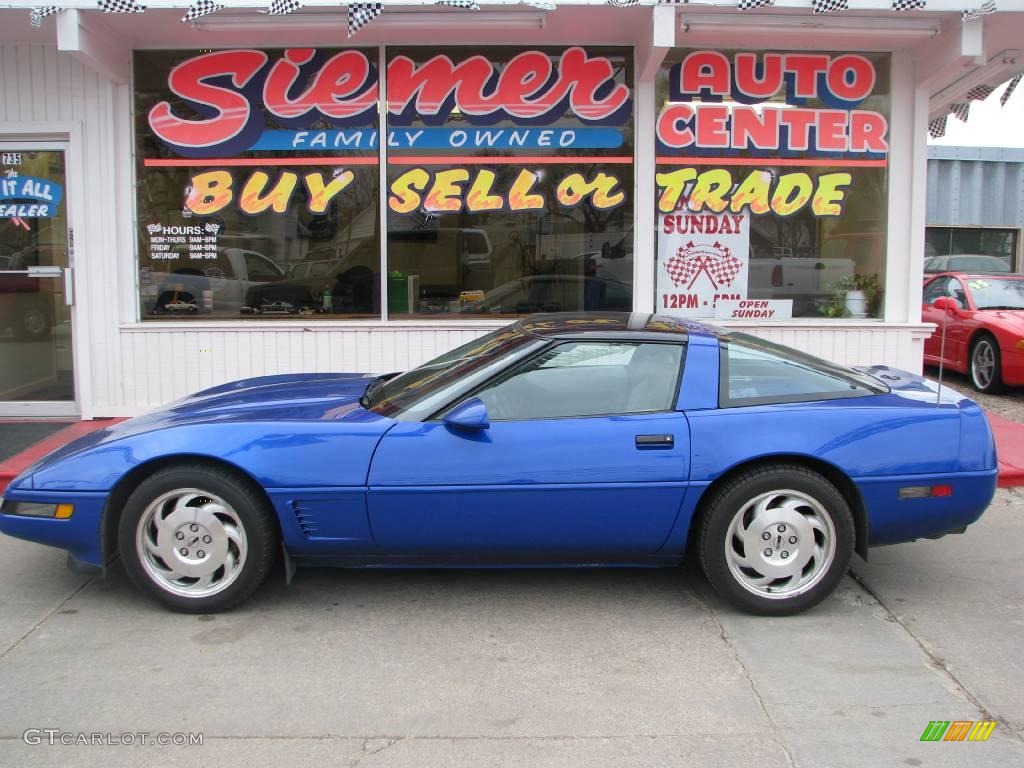 1995 Corvette Coupe - Admiral Blue (Dark Cloisonne) Metallic / Beige photo #1