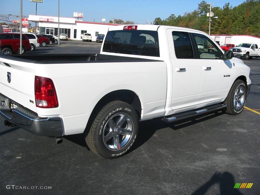 2010 Ram 1500 Big Horn Quad Cab - Stone White / Dark Slate/Medium Graystone photo #4