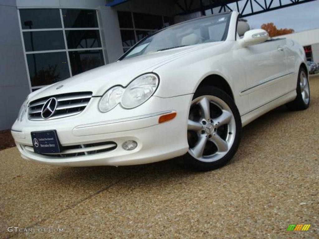 2005 CLK 320 Cabriolet - Alabaster White / Ash photo #1