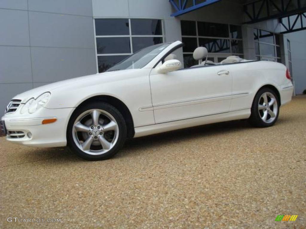 2005 CLK 320 Cabriolet - Alabaster White / Ash photo #3