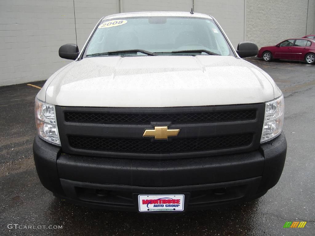 2008 Silverado 1500 Work Truck Extended Cab 4x4 - Silver Birch Metallic / Dark Titanium photo #8