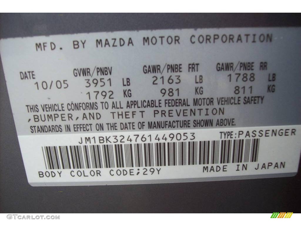 2006 MAZDA3 s Touring Sedan - Titanium Gray Metallic / Black/Red photo #24