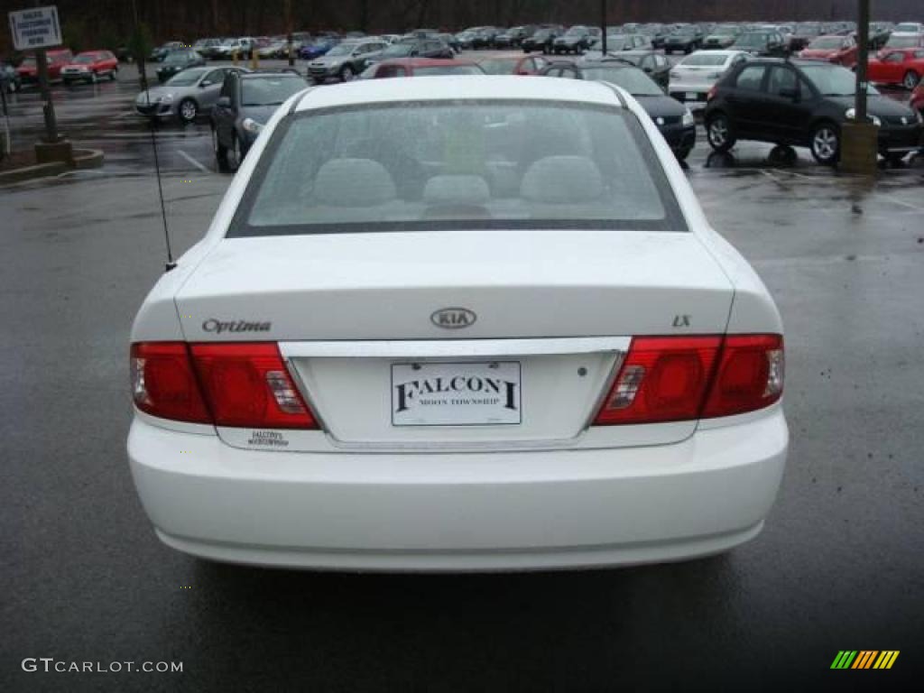 2005 Optima LX - Pearl White / Beige photo #3