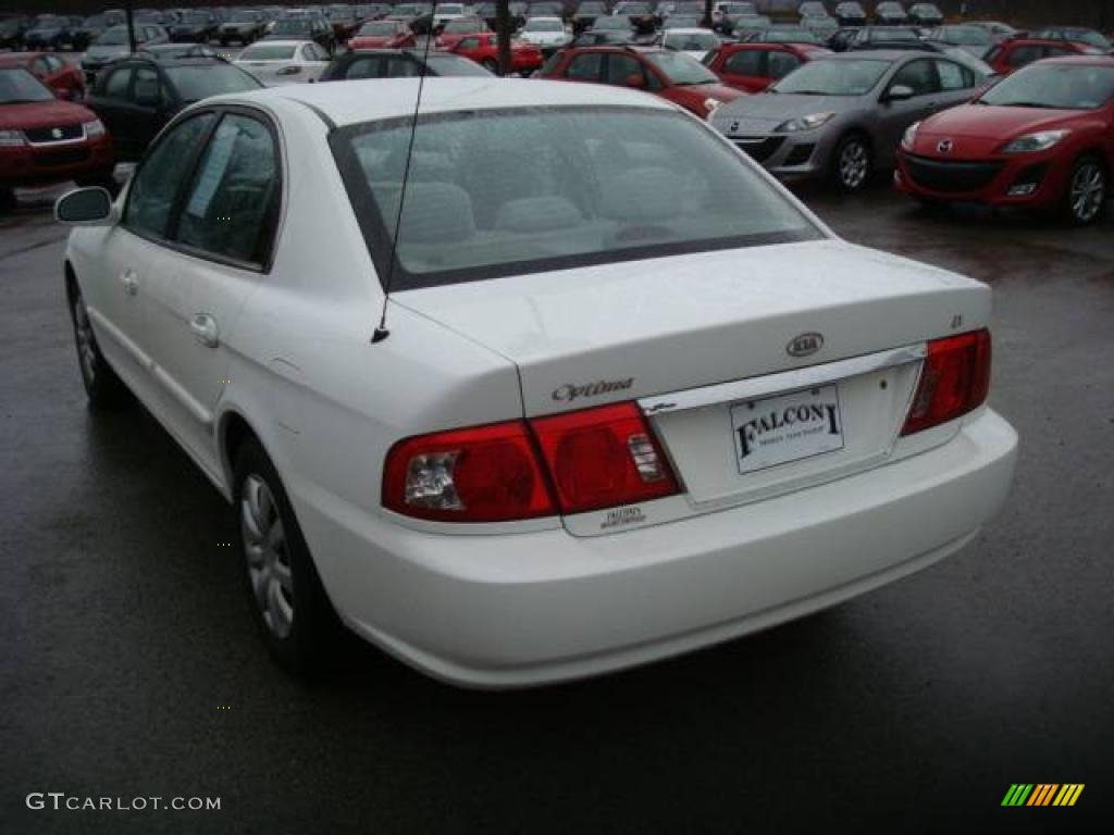 2005 Optima LX - Pearl White / Beige photo #4
