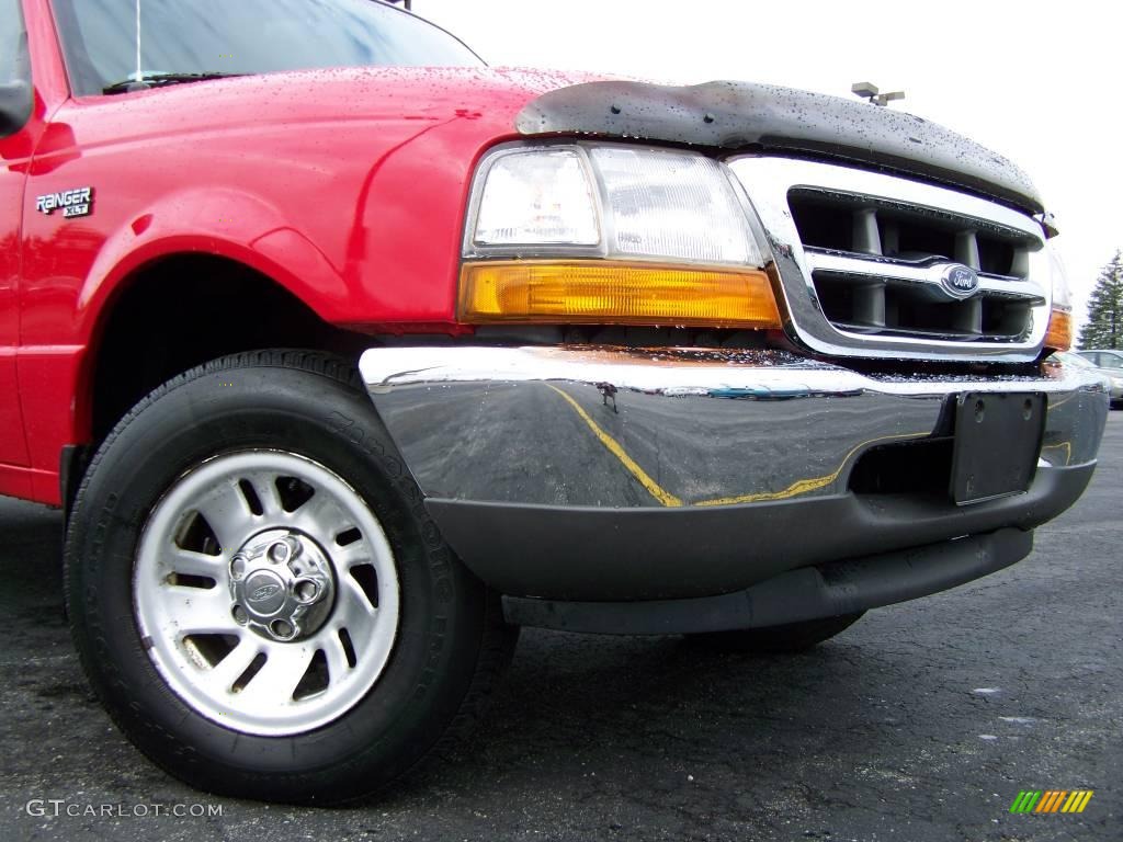 1999 Ranger XLT Extended Cab - Bright Red / Medium Graphite photo #2