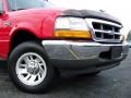 1999 Bright Red Ford Ranger XLT Extended Cab  photo #2