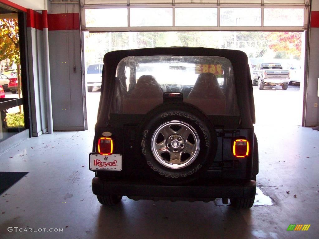 2002 Wrangler X 4x4 - Black / Camel Beige photo #7