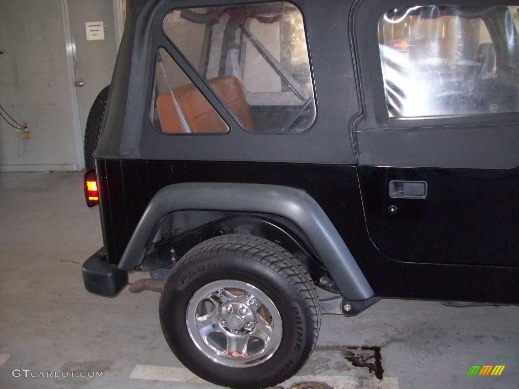 2002 Wrangler X 4x4 - Black / Camel Beige photo #9